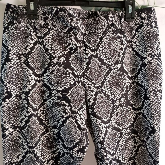 Lord & Taylor Snake Print Slim Leg Side Zip Ankle Pants size 12 - Picture 3 of 6
